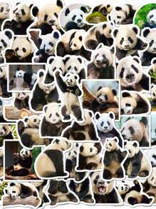 50 Hoa Gấu trúc Hình dán Internet Hình dán Ốp lưng & bao da điện thoại Máy tính xách tay Mũ sắt của lính Gấu trúc Miếng dán chống thấm nước - Đen và trắng - Xem 2