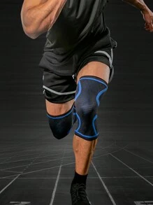 1 Pièce Support De Genou Sportif Unisexe Pour La Course, La Remise En Forme, L'escalade En Plein Air, Le Maintien De La Chaleur - Bleu azur - Voir 8