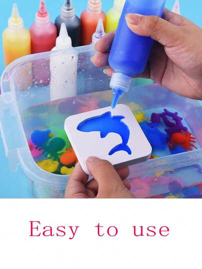 Christmas Decoration 1set Diy Magic Toy With Multiple Shapes, Handicraft Set For Creating Water Babies, Educational Animal Desktop Game, Great Gift For Babies School Supplies, Toys, Christmas, Games