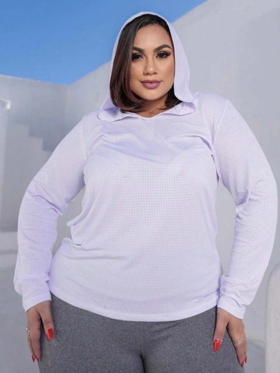Plus Size Sports Tees & Tanks - trắng - Xem 1
