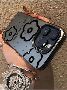 1入組草圖花紋保護殼，適用於 iPhone 11/12/13/14/15pro/15plus/15pro Max - 銀色 - 查看 3