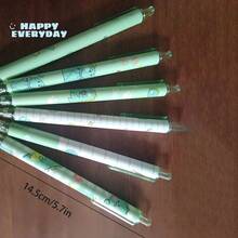 1 bộ 6 cái Màu sắc tùy ý Có thể thu vào Bút trung lập Học sinh Đen Ink Bút bi , Phong cách ins Văn phòng Bút - Nhiều màu - Xem 5