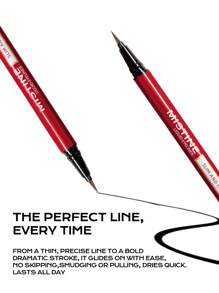 MISTINE 1支防水防晕染黑色液体眼线笔，精准柔韧笔尖，超顺滑配方，速干黑色眼线液，无动物实验，纯素配方 - 01 Black - 查看 10