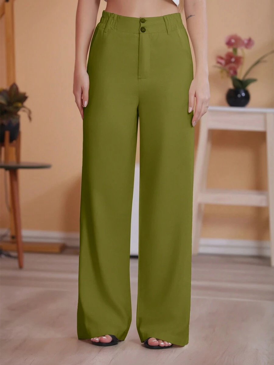 Women Pants - 橄欖綠 - 查看 1