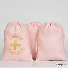 2pcs/5pcs Red Cross Hangover Helper Kit First Aid Bag Party Recovery Bag Pink Gift Packaging - Pink - View 6