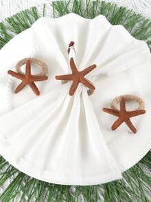 4pcs Tự nhiên Sao biển Khăn ăn Nhẫn , Thích hợp Đối với Nhà  Phòng bếp Nhà hàng Hội nghị Hoạt động Yến tiệc Khách sạn Nhà nông Gia đình Lễ hội Lễ ăn mừng Lễ cưới Buổi tiệc Bàn Đồ trang trí - Nhiều màu - Xem 10