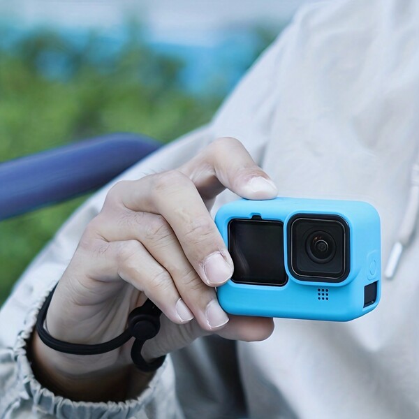 Silicone Camera Sleeve Lens Cap Cover For GoPro Hero 13 12 11 10 9 Protective Frame Case Shell Accessories For GoPro 13 12 11 10 9 Action Camera Accessory
