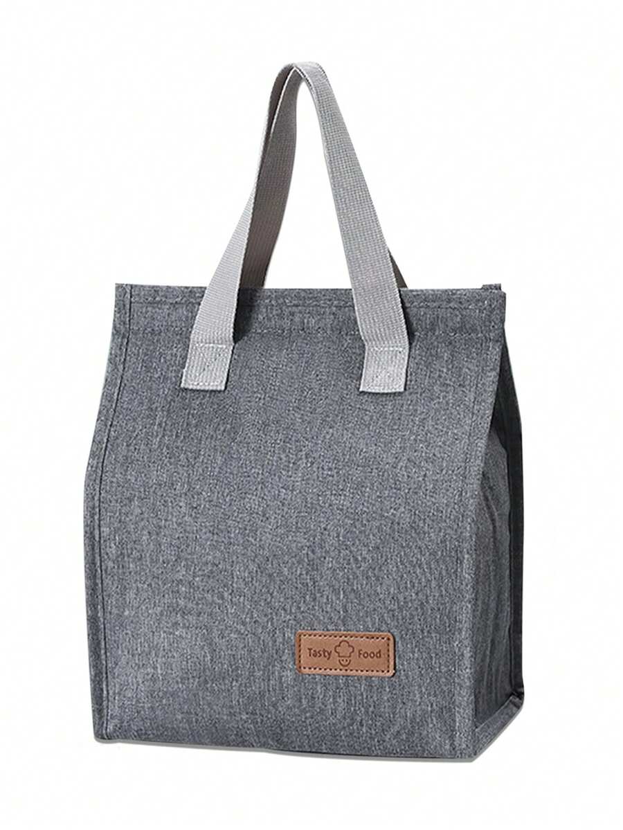 1個男女適用的午餐袋,可攜式午餐盒袋,隔熱冷卻袋防漏午餐組織者,隔熱冷藏袋工作戶外學校旅行使用（灰色）