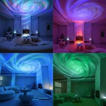 1 cái Xoay Xoáy nước Hoa hồng Mây , 16 Màu Led Với điều khiển từ xa , USB Đèn ngủ , Bầu trời đêm Đèn ngủ , Tuyệt vời Môi trường - Nhiều màu - Xem 5