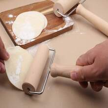 1pc Wooden Rolling Pin - Apricot - View 2