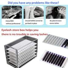 TOEDO 5-Layer Acrylic Transparent Eyelash Storage Box, Eyelash Display And Organization Tray - Clear - View 5