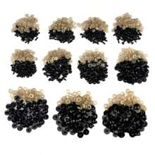 5mm-18mm Black Plastic Safety Eyes Animal Eyes For Amigurumi With Washers Diy Crochet Crafts TeddyBear Making Supplies Decoration Accessories 100pcs/Bag