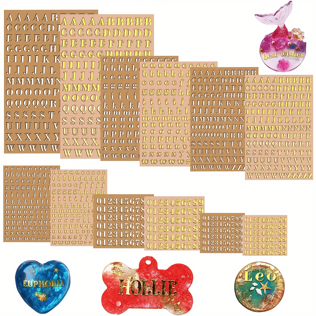 12 sheets resin alphabet stickers scrapbooking small alphabet stickers