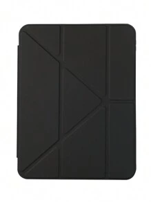 Caja De Acrílico Compatible Con Ipad Con Soporte Para Lápiz, Diseño Sencillo - Negro - Ver 1