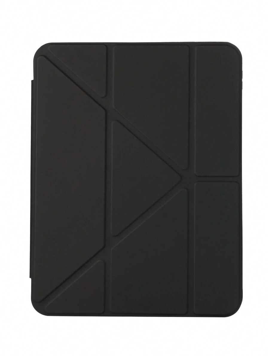 Caja De Acrílico Compatible Con Ipad Con Soporte Para Lápiz, Diseño Sencillo - Negro - Ver 1