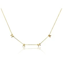 1pc Mother Necklace For Women, Golden & Rose Gold Mom Jewelry For New Mom, Expecting Mom Gift, Mom Gift With Greeting Card - Gold - View 1