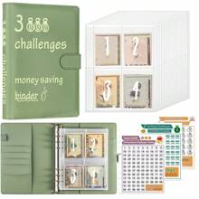 100天儲蓄挑戰現金信封預算手帳,用於儲蓄的預算規劃筆記本 - 彩色 - 查看 14