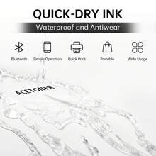Mini Handheld Inkjet Printer For All Materials,With Quick-Drying Ink Cartridge, Portable Pocket Marking Device For DIY Printing/Label/Date/Barcode/Logo/Qrcode/Batch Number/Image - Black - View 8