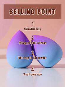 2pcs Makeup Sponges, Suitable For Cream And Powder Concealers, Loose Powder And Other Cosmetics Application - Multicolor - View 6