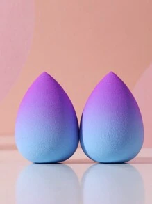 2pcs Makeup Sponges, Suitable For Cream And Powder Concealers, Loose Powder And Other Cosmetics Application - Multicolor - View 2