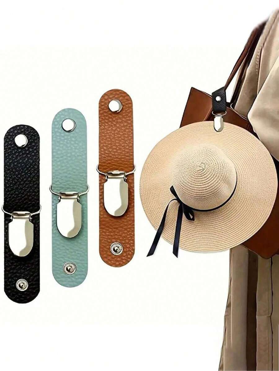 1 件装金属帽夹旅行配件，适用于手提包背包行李帽夹，适用于旅行户外露营徒步旅行