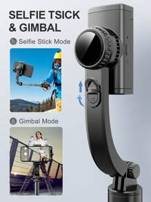 Gimbal Stabilizer Auto Balance With Aluminum Rod Telescopic Selfie Stick Video Stable Shooting Tripod Compatible With IPhone Phone Android Smartphone - Black - View 4