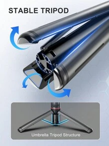 Gimbal Stabilizer Auto Balance With Aluminum Rod Telescopic Selfie Stick Video Stable Shooting Tripod Compatible With IPhone Phone Android Smartphone - Black - View 8