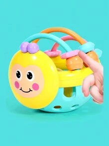 1 件蜜蜂球婴儿玩具，抓握铃铛摇铃，颜色随机 - 黃色 - 查看 7