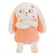New Funny Pulling Rabbit Plush Toy Doll Super Cute, Cute, Angry Rabbit Doll Cloth Doll Pillow Friend - White - View 9