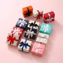 1pc Bowknot Gift Box For Jewelry Storage And Presenting Necklaces, Earrings, Rings And Other Accessories - Square - View 8