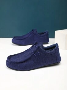 Men's Sunflower & Bull Canvas Shoes, Casual Lace-Up Outdoor Shoes, Lightweight Low-Top Sneakers - Blue - View 2