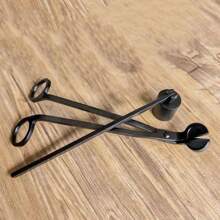 2 PCS Black Candle Wick Trimmers Snuffer Tools Set Metal Stainless Steel Candles Accessories Set Scissors Cutter, Candle Accessory Set For Candle Lovers - Black - View 4