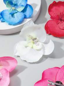 5 Peças Presilhas de Cabelo com Flores de Orquídea Borboleta Multicoloridas Simuladas para Mulheres, Adequadas para Praia, Férias, Festival, Festa de Dança e Uso Diário, Grampos de Orelha de Gato, Grampos de Cabelo de Verão, Acessórios Escolares