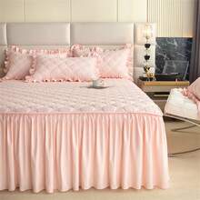 1 Saia De Cama Acolchoada, Sem Fronhas - Baby Rosa - Ver 7