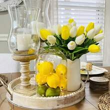 5pcs Mini Tulip Simulation Flowers For Wedding Decoration Home Fake Flowers (Blue) - Blue - View 6