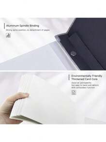 Large Self-Adhesive Photo Album For 4x6 5x7 8x10 Pictures, Scrapbook Diy Crafts, Ideal Gift For Mother, Family, Baby, Wedding, Comes With Metallic Pen And Plastic Plates,Back To School,School Supplies - Beige - View 4