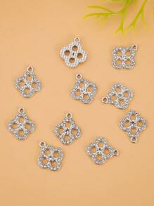 10入組流行時尚 Cubic Zirconia 三葉草白金珠寶套裝,可搭配任何服飾 - 彩色 - 查看 7