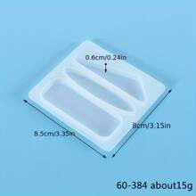 1入組diy水晶滴凝膠髮夾製作硅膠模具,diy髮夾製作硅膠模具,適用於髮夾裝飾生產、吊墜裝飾生產、鑰匙扣裝飾生產、diy項鍊生產。 - 白色 - 查看 8