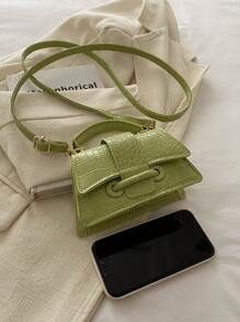 2025新款高品质口红盒，迷你方形包，新款纯色百搭手提包，女士钱包 - 綠色 - 查看 10