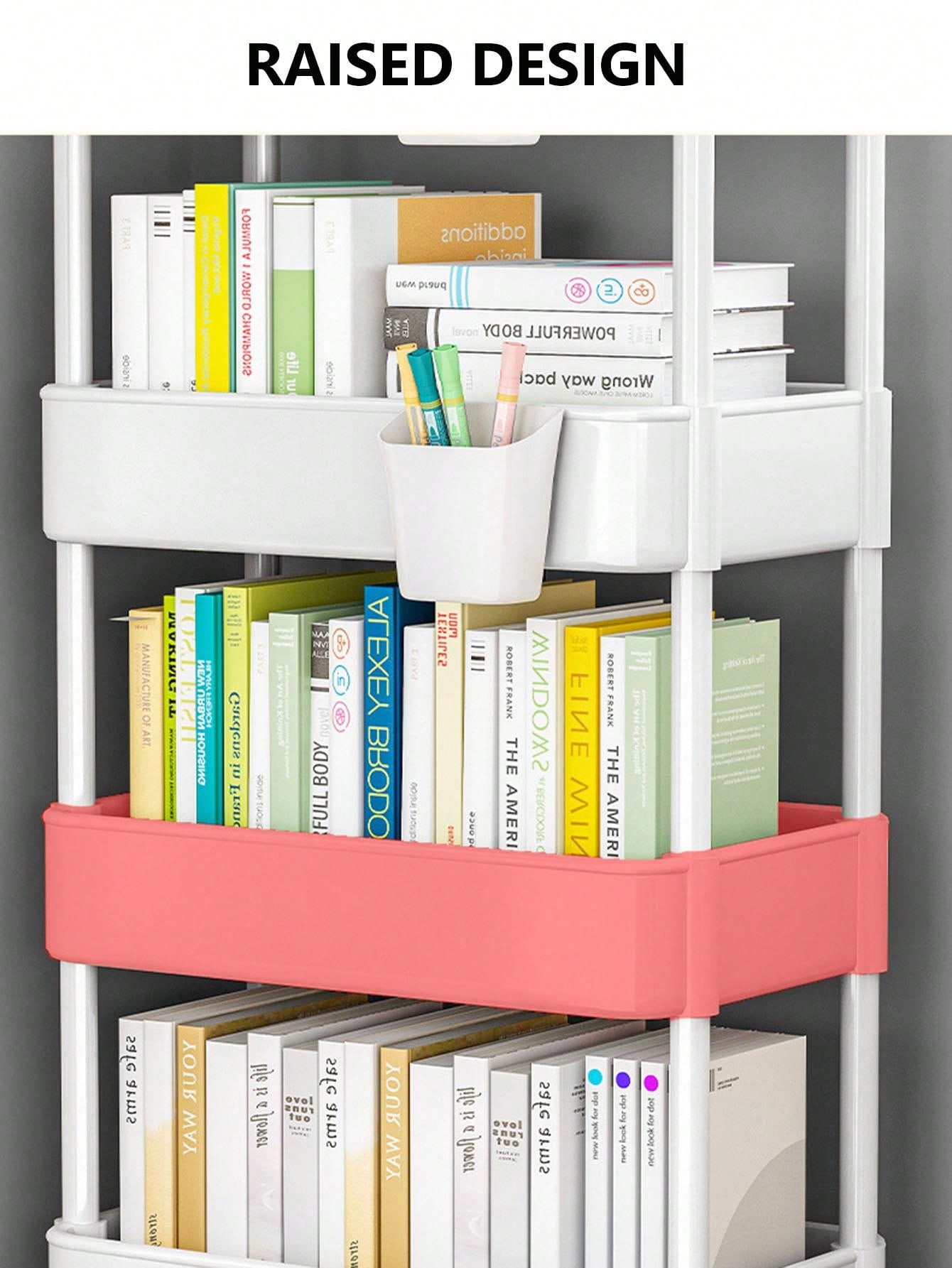 3/4 Gap Storage Rack Tier Organizer With Wheels Rolling Utility Cart ...