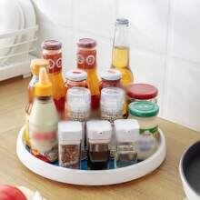 Rotating Anti-Slip Cupboards, Refrigerator Spice Individual For Bathroom, Organizer Rotating Kitchen Pantry, Table,