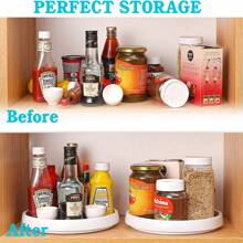 Rotating Anti-Slip Cupboards, Refrigerator Spice Individual For Bathroom, Organizer Rotating Kitchen Pantry, Table,