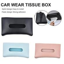 1pc Car Tissue Box Towel Car Sun Visor Tissue Box Holder Auto Interior Storage Decoration Universal Car Decor Interior Accessories - Tissue Pack - View 5