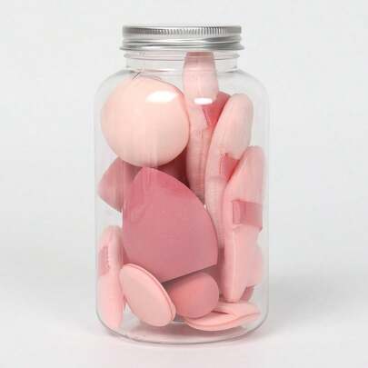 15pcs Makeup Sponge Set With Storage Jar, Including 3pcs Makeup Sponge & 3pcs Mini Makeup Sponge & 3pcs Powder Puff & 3pcs Mini Powder Puff & 3pcs Mini Finger Air Cushion Puff. Made Of Super Soft Velvet To Create Flawless, Cake-Free Looks With Liquids, Creams, And Powders. Multi-Color Sponge Set Is Latex-Free For All Skin Types. Comes With Air Cushion Puff,Cheap,Stocking Stuffers,Makeup,Makeup Tools,Cheap Stuff,Gifts,Gifts For Women,Christmas Gifts,Giveaways,Travel,Cheap Stuff,Travel Essential