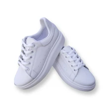 Tenis & Sneakers Deportivos Corte Piel Mcqueen Con Cordones - Blanco - Ver 4