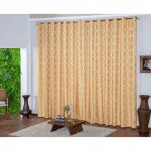 Jacquard Curtain 2.80x1.80 Semi Blackout 50% For Luxury Bedroom And Living Room - Vàng - Xem 1