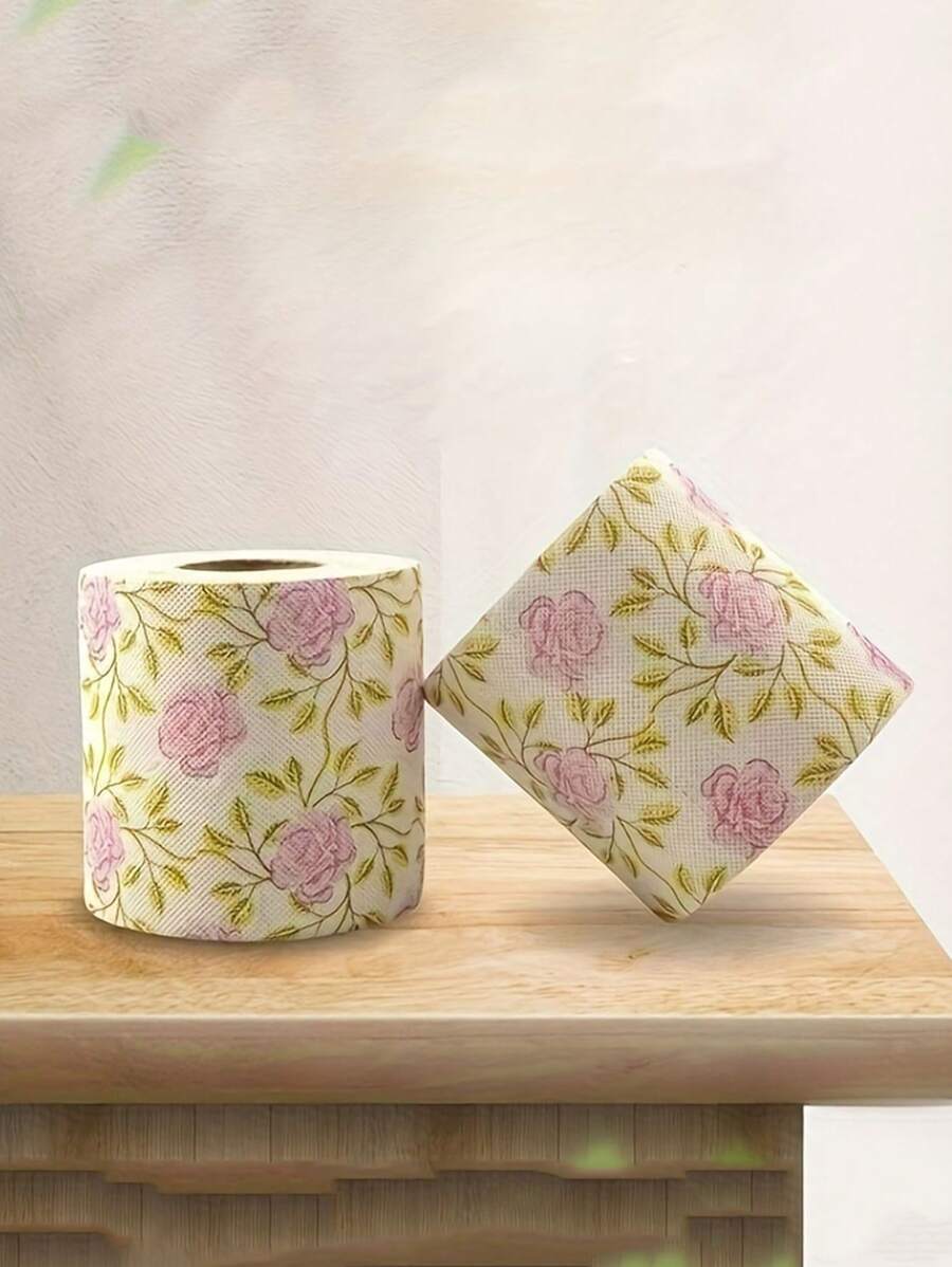 1/3 Piezas Papel De Seda Estampado Creativo Con Diseño Vintage Y Flores De Rosa - Multicolor - Ver 1