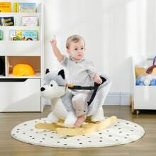 HOMCOM Baby Rocking Horses & Animals - Grey - View 2