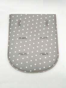 Gray Star Print Baby Stroller Seat Cushion - Grey - View 5