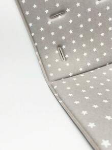 Gray Star Print Baby Stroller Seat Cushion - Grey - View 4